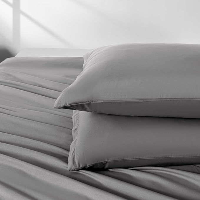 2 Pack Body Pillowcase 20 x 60 Inches Soft Comfortable Not Shrink Microfiber Body Pillow Cover, Dark Gray Body Pillow Cover with Hidden Zipper Closure