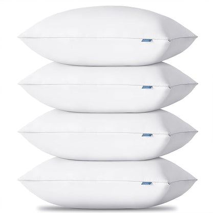 CozyLux Pillows King Size Set of 4, Hotel Quality Bed Pillows for Sleeping 4 Pack, Cooling Pillows for Side Back and Stomach Sleepers, Down Alternative Luxury Soft Supportive Fluffy Pillows (19x34)