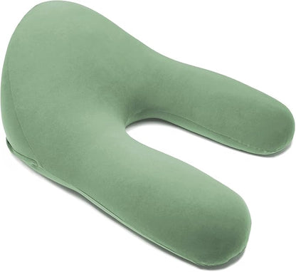 Yogibo Support Pro U Shaped Reading Back Support Lounge Pillow with Arm Rests for Adults, Soft Microbead Filling, Large-Sized with Elevated Chair Back, Fern