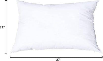 Pillowflex Synthetic Down Pillow Insert - 17x27 Down Alternative Pillow, Ultra Soft, Large Rectangle, Lumbar, Kilim, Back, Sleeping Pillow - 1 Decorative Pillow Form