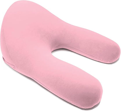 Yogibo Support Pro U Shaped Reading Back Support Lounge Pillow with Arm Rests for Adults, Soft Microbead Filling, Large-Sized with Elevated Chair Back, Flamingo