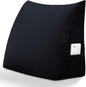 Triangular Reading Pillow Wedge Headboard Back Support Pillow for Sitting up in Bed Daybed Bolster Backrest Couch Sofa Corner Cushion Medium Velvet Black