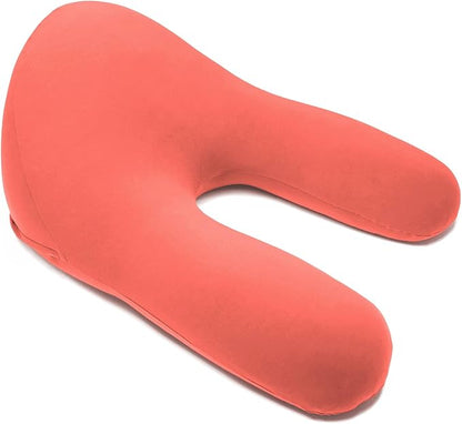 Yogibo Support Pro U Shaped Reading Back Support Lounge Pillow with Arm Rests for Adults, Soft Microbead Filling, Large-Sized with Elevated Chair Back, Coral