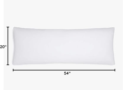White Goose Feather and Down Body Pillow – Pillows Size 20 Inches x 54 Inches