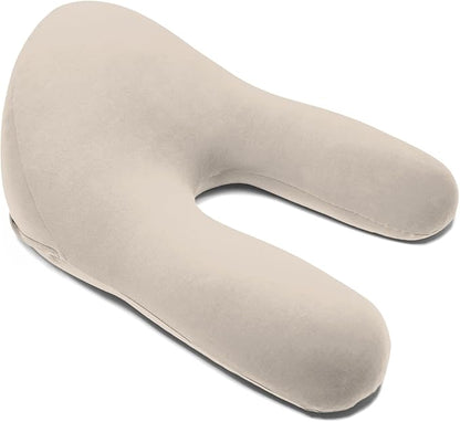 Yogibo Support Pro U Shaped Reading Back Support Lounge Pillow with Arm Rests for Adults, Soft Microbead Filling, Large-Sized with Elevated Chair Back, Light Gray