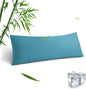 Body Pillowcase, Cooling Viscose from Bamboo Pillow Cover with Zipper Closure, Soft Moisture-Wicking for Hot Sleepers, Hair and Skin-Friendly, Blue, 1 Pack