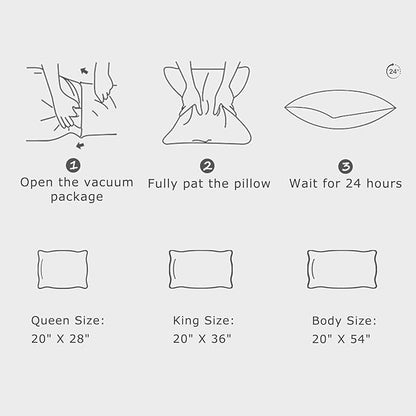 Shredded Memory Foam Full Body Pillow - Cooling Removable Bamboo Rayon Cover + Extra Gel Foam, Soft-Firm Adjustable for Adults, Oeko & CertiPUR-US Standard, 20x54 Inch, 1 Pack