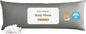 Goose Down Body Pillows for Adults, Large Body Pillow for Side Sleeper, Hugging Feather Body Pillow Insert, Cooling Full Length Long Pillow for Bed with 100% Organic Cotton Shell, 20"x72" Dark Grey