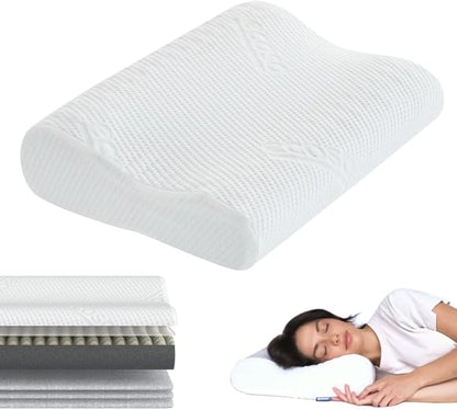 Ecosa Adjustable Memory Foam Pillow, Travel Pillows for Sleeping, Cervical Neck Pillow for Sleeping, Soft Memory Foam Pillows for Side Sleepers, Side Sleeper Pillow for Shoulder Pain