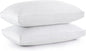 puredown® Goose Feather Down Pillows, Gusseted Bed Pillows for Sleeping 100% Cotton Cover, Set of 2 Standard Size