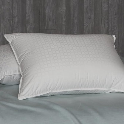 Cuddledown Dreamstead 700 Fill Power Pillow | European White Goose Down | 100% Cotton Shell, Windowpane Weave | Hypoallergenic | Handcrafted | Oeko-TEX & RDS Certified | 20" x 30" | Queen | Soft