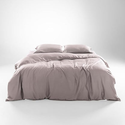Olive + Crate Tencel Eucalyptus Cooling Duvet Cover Set - Hypoallergenic, Lyocell Tencel Duvet Cover - Soft, Temperature Regulating with Hidden Button Closure & Corner Ties - King Size [Dusk]