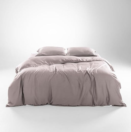 Olive + Crate Tencel Eucalyptus Cooling Duvet Cover Set - Hypoallergenic, Lyocell Tencel Duvet Cover - Soft, Temperature Regulating with Hidden Button Closure & Corner Ties - King Size [Dusk]