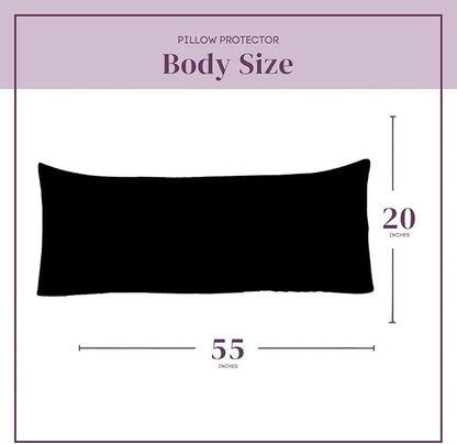 CirclesHome Pillow Protectors Single Pack Body (20 x 55) Zippered - 100% Cotton Breathable Pillowcases - Protects Pillows from Dirt, Dust and Debris (Body- Single Pack - 20x55)