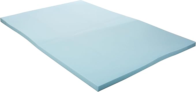 Linenspa 2 Inch Gel Swirl Memory Foam Mattress Topper – Cooling Gel Infused – Pressure Relieving Bed Topper - Mattress Pad – CertiPUR Certified - Full Size