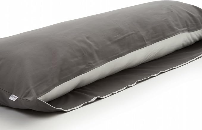 Comodo Body Pillow Cover with Zipper (Made in Japan / 63 x 20 inch (160 x 50cm) / Gray) Dakimakura Pillow (Anime/Maternity) 100% Cotton CMC9000R - Washable