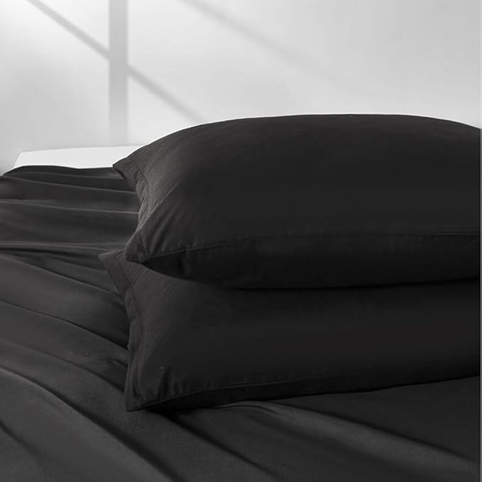 2 Pack Body Pillowcase 20 x 48 Inches Soft Comfortable Not Shrink Microfiber Body Pillow Cover, Black Body Pillow Cover with Hidden Zipper Closure