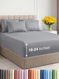 Extra Deep Queen Sheet Set - 6 Piece Breathable & Cooling Sheets - Hotel Luxury Bed Sheets Set - Easy & Secure Fit - Soft, Wrinkle Free & Comfy Sheets Set - Steel Blue Sheet Set w/Extra Deep Pockets