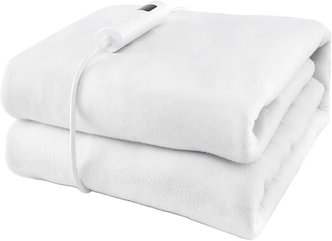 MAT EXPERT Heated Mattress Pad Twin, Machine Washable Electric Mattress Pad w/Single Controller, 9 Heat Settings & 9H Auto Shut-Off, Overheat Protection, Fit Up to 10”, Bed Warmer, 76” x 39”, White