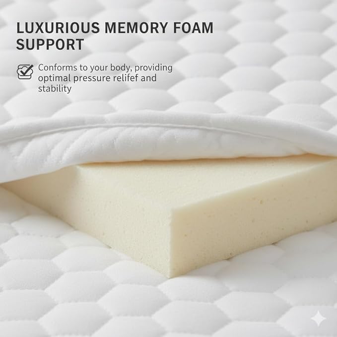 Wedge Pillow for Sleeping – Memory Foam Bed Wedge for Acid Reflux, Snoring, Back & Leg Elevation, Post-Surgery Recovery – Ergonomic Triangle Pillow with Removable White & Grey Washable Cover
