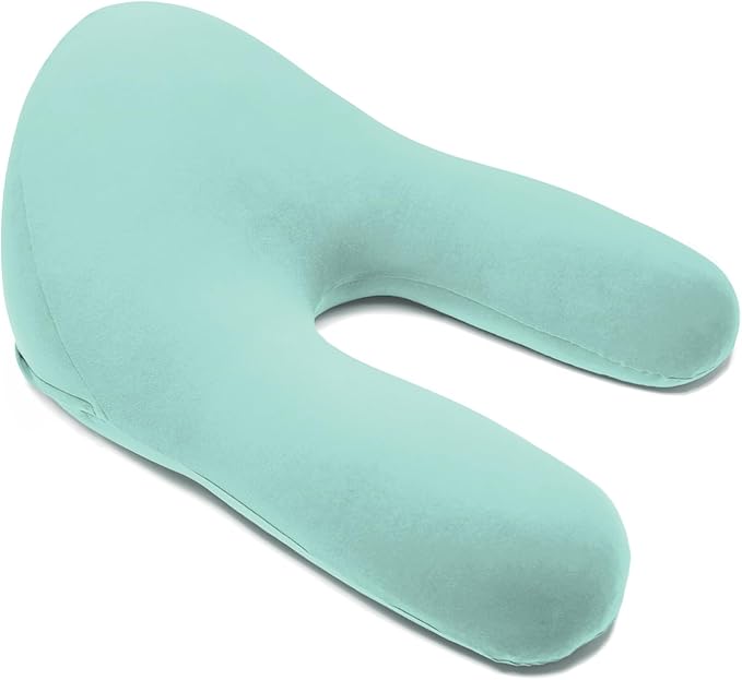 Yogibo Support Pro U Shaped Reading Back Support Lounge Pillow with Arm Rests for Adults, Soft Microbead Filling, Large-Sized with Elevated Chair Back, Mint