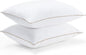 puredown® Goose Feathers and Down Pillows, Premium Medium to Firm Bed Pillows for Sleeping, Luxury Pillows with 100% Cotton Cover, 2 Pack, Standard Size, 20x26 Inches