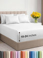 Extra Deep Queen Sheet Set - 6 Piece Breathable and Cooling Sheets - Hotel Luxury Bed Sheets Set - Easy & Secure Fit - Soft, Wrinkle Free and Comfy Sheets Set - White Sheet Set with Extra Deep Pockets