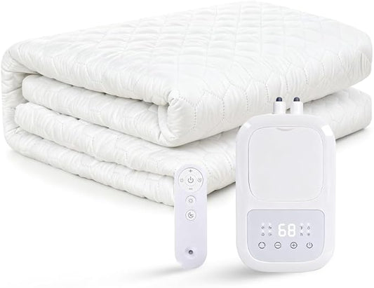 Water Heated Mattress - 20-65℃ Intelligent Temp Control, High-Grade Frosted PVC Hose, Comfort Hydraulic Heating, All-Season Use(Twin-XL)
