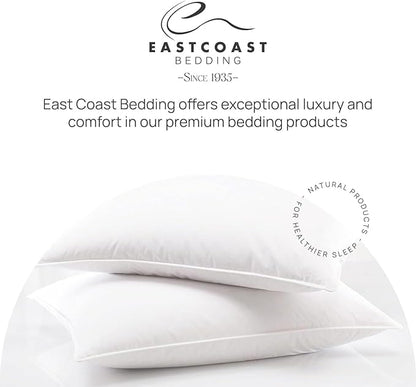 Standard Pillow Pure Dream Firm Pillow, Medium Support Hotel Pillow, Standard Size 20x26 Inch Goose Feather Down Pillows, Pack of 1