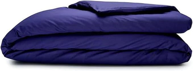 Sleepgram Supima Machine Washable 400 Thread Count Cotton Silver Ion Infused Luxury Zippered Duvet Cover with Travel Bag, King, Violet