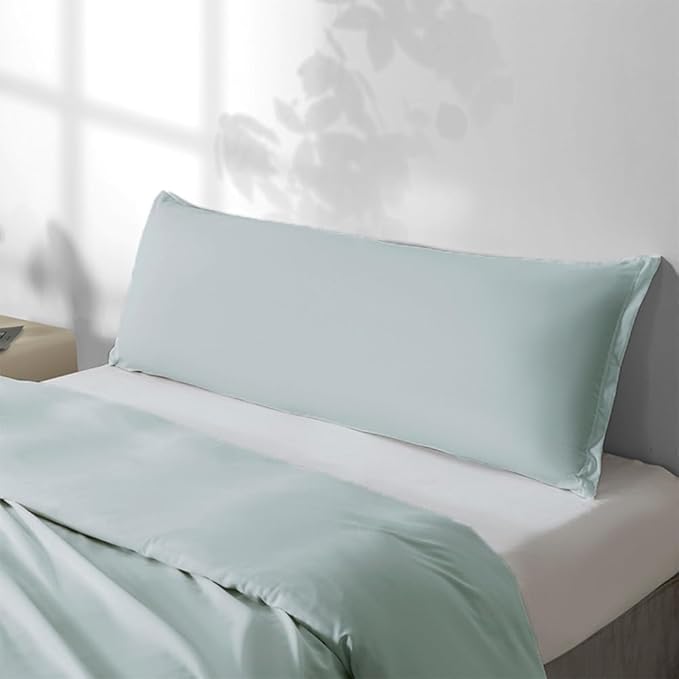 2 Pack Body Pillowcase 20 x 48 Inches Soft Comfortable Not Shrink Microfiber Body Pillow Cover, Light Gray Body Pillow Cover with Hidden Zipper Closure