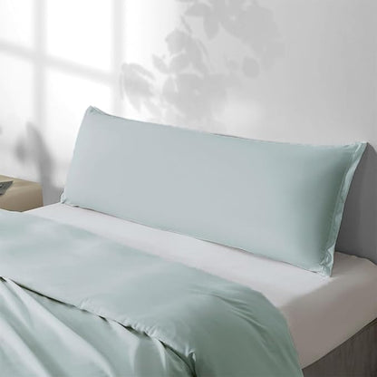 2 Pack Body Pillowcase 20 x 48 Inches Soft Comfortable Not Shrink Microfiber Body Pillow Cover, Light Gray Body Pillow Cover with Hidden Zipper Closure