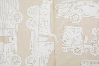 Beddy's Trucks Theme Boys Durable Zipper Bedding for Kids, Bed in a Bag, Tan Sheets & Comforter with Construction Trucks & Cars, Includes Pillowcase and Pillow Sham, Easy to Make and Wash