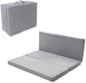 SINWEEK 4" Queen Folding Mattress with Storage Bag - Foldable Trifold Floor Bed Topper, CertiPUR-US Certified Guest Sleeping Pad, Machine Washable Cover & Waterproof Inner Lining