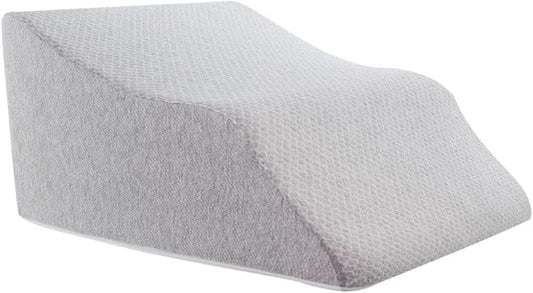 Lounge Doctor Elevating Leg Rest Wedge Pillow with Memory Foam, Heather Grey, Medium, Wide