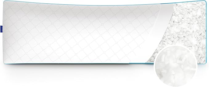 YZ HOME Long Body Pillow for Adults - Firm Body Pillow Insert with Shredded White Memory Foam, Adjustable Height, Soft Support for Side Sleeping, Pregnant Women, Washable (White, 20x54 Inch)