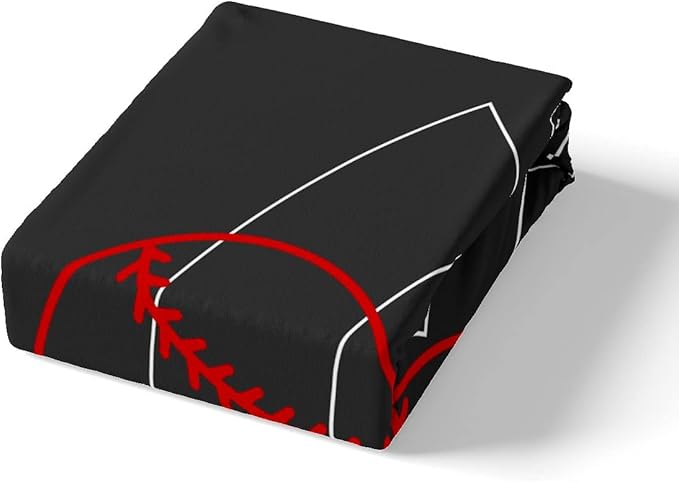 Baseball Field Print Duvet Cover Set King Size,Boys Ball Sports Games Themed Comforter Cover with 2 Pillowcases,Red Baseball Bat Sporting Equipment Modern Bedding Set for Adult Couple Room Decor, 3pcs