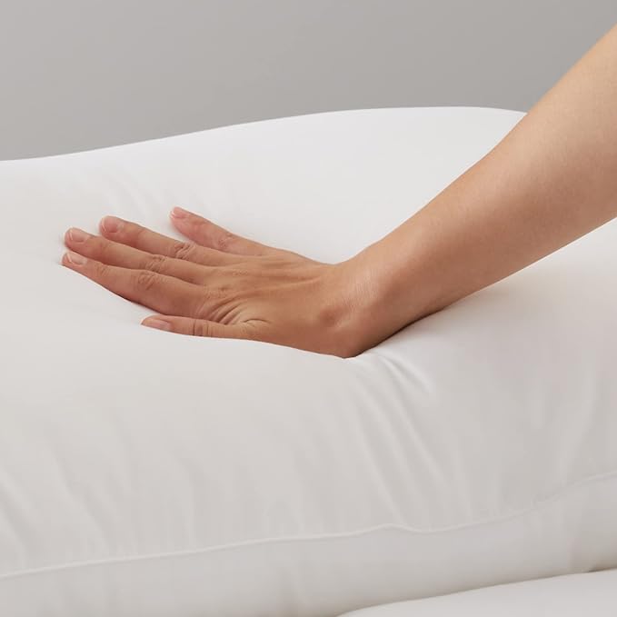 Amazon Basics Down Alternative Pillows for Stomach and Back Sleepers, Soft Density, Standard, Pack of 2, White, 26 in L x 20 in W