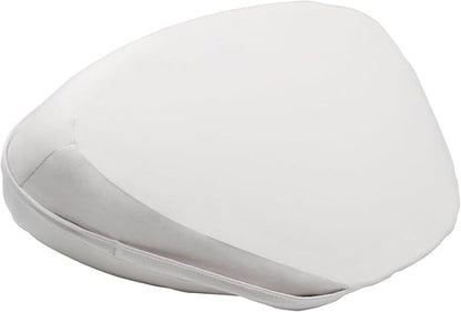 Dame Products Triangle Wedge Pillow for Couples - Support Cushion for Intimacy & Body Alignment - Bed Positioning Pillow with Washable Cover & Waterproof Liner - Oat Color