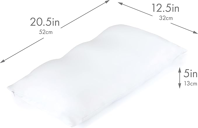 Cover Only for Premium Microbead Bed Pillow, Small Extra Smooth - Ultra Comfortable Sleep with Silk Like Anti Aging Cover 85% Spandex/ 15% Nylon Breathable, Cooling White