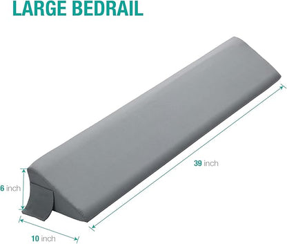 Vekkia Twin Bed Wedge Pillow/Headboard Pillow/Mattress Wedge Twin,Bed Gap Filler to Fill Gap (0-6") Between Headboard and Mattress (Gray) (39"x10"x6")