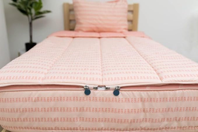 Beddy's Pink Ballerina Girls Durable Zipper Bedding for Kids, Bed in a Bag, Pink Ballet Sheets and Comforter, Easy to Make and Wash, Includes Pillowcase & Pillow Sham, Super Soft All Season