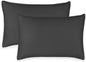Queen Pillowcases by Pure Bamboo, Genuine 100% Organic Viscose Derived from Bamboo, Luxuriously Soft & Cooling, Double Stitching, Envelope Closure (2 Queen Pillowcases, Charcoal)