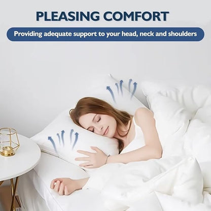 JICUSE Bed Pillows Queen Size Set of 2, Hotel Quality Queen Pillows 2 Pack for Sleeping with Soft Down Alternative Filling, Gusseted Bedding Pillow for Back, Stomach or Side Sleepers, 20" x 30"
