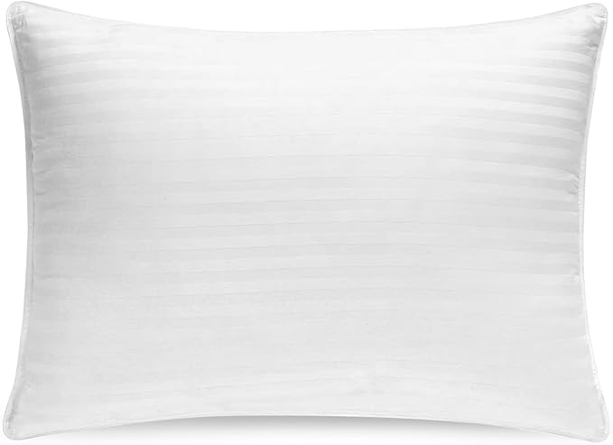 Down and Feathers Pillows King Size - Premium Soft Pillow Authentic Canadian White Goose Down 80% Feather 20% Down w/ 100% Cotton Cover for Comfort Luxury Experience - Fluffy & Easy Wash
