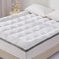 SAPHREAS Twin Size Mattress Topper 3 inch with 8-20 inches Stretchable Pockets, Soft Pillow Top Mattress Pad for Back Pain Relief with Breathable Air Mesh Sides