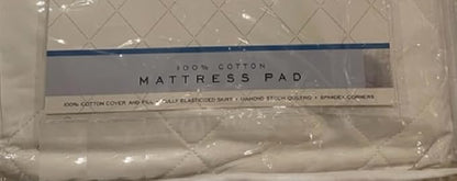 Twin XL 100% Cotton Mattress Pad and Filled with Cotton