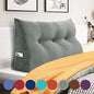 Wedge Headboard Pillow Dorm Room Reading Pillow Back Support for Sitting Up in Bed Bolster Lumbar Cushion Body Positioning Bedrest Corduroy (Dark Gray, Twin (39 * 8 * 20in))