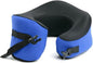 C CUSHION LAB Travel Pillow, Award-Winning Patented Ergonomic Design for Chin & Neck Support Memory Foam Neck Pillow, Compact Airplane Pillow for Traveling, Flight, Car (Cobalt Blue, Large)