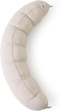 Peallow(Pat. Pend) – Long Round Body Pillow for Adults, Bolster Pillow for Sleeping, Soft and Supportive Pillow for Sleeping & Lumbar Support (Misty White,47")